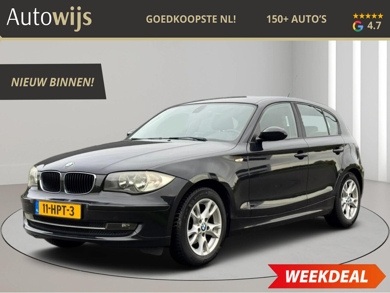 BMW 1-serie - 116i Business Line|NL AUTO|LM-VELG|LEER|NAVI|5-DEURS - AutoWereld.nl