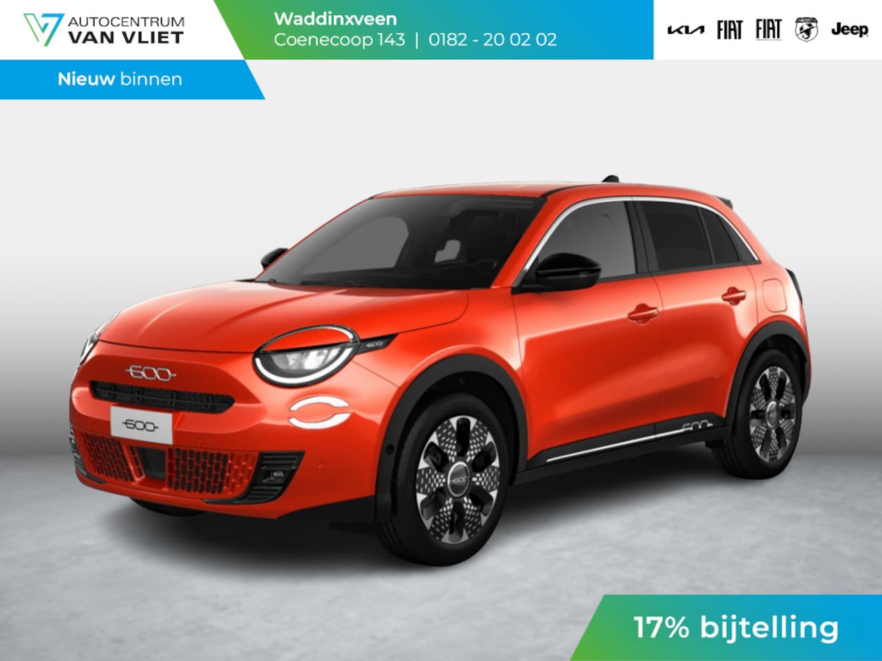 Fiat 600e - La Prima 54 kWh | 17% Bijtelling | Carplay | Elek. Stoel | Stoelverwarming | Keyless | LED - AutoWereld.nl