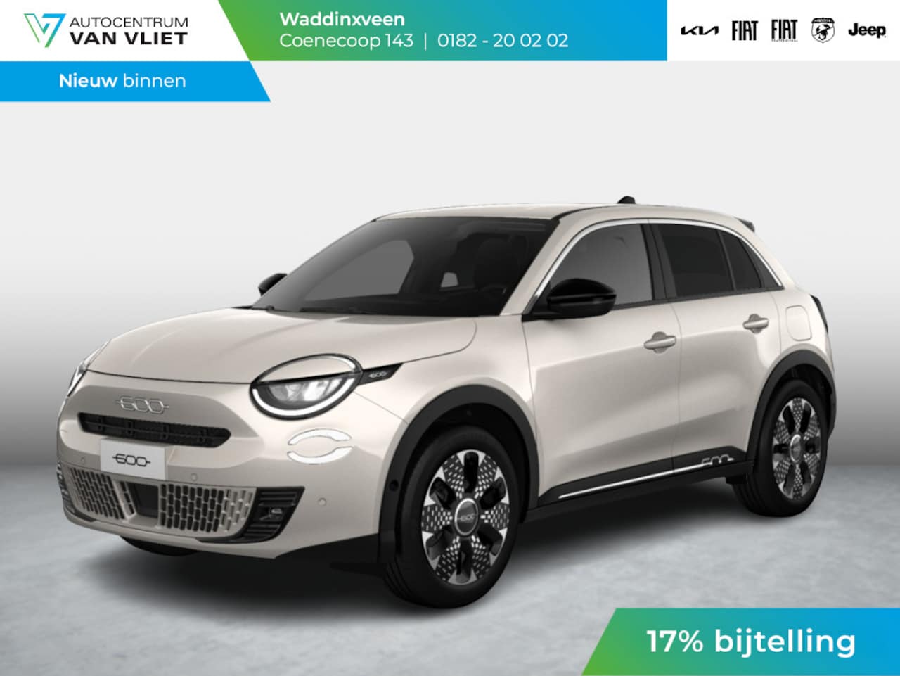 Fiat 600e - La Prima 54 kWh | 17% Bijtelling | Carplay | Elek. Stoel | Stoelverwarming | Keyless | LED - AutoWereld.nl