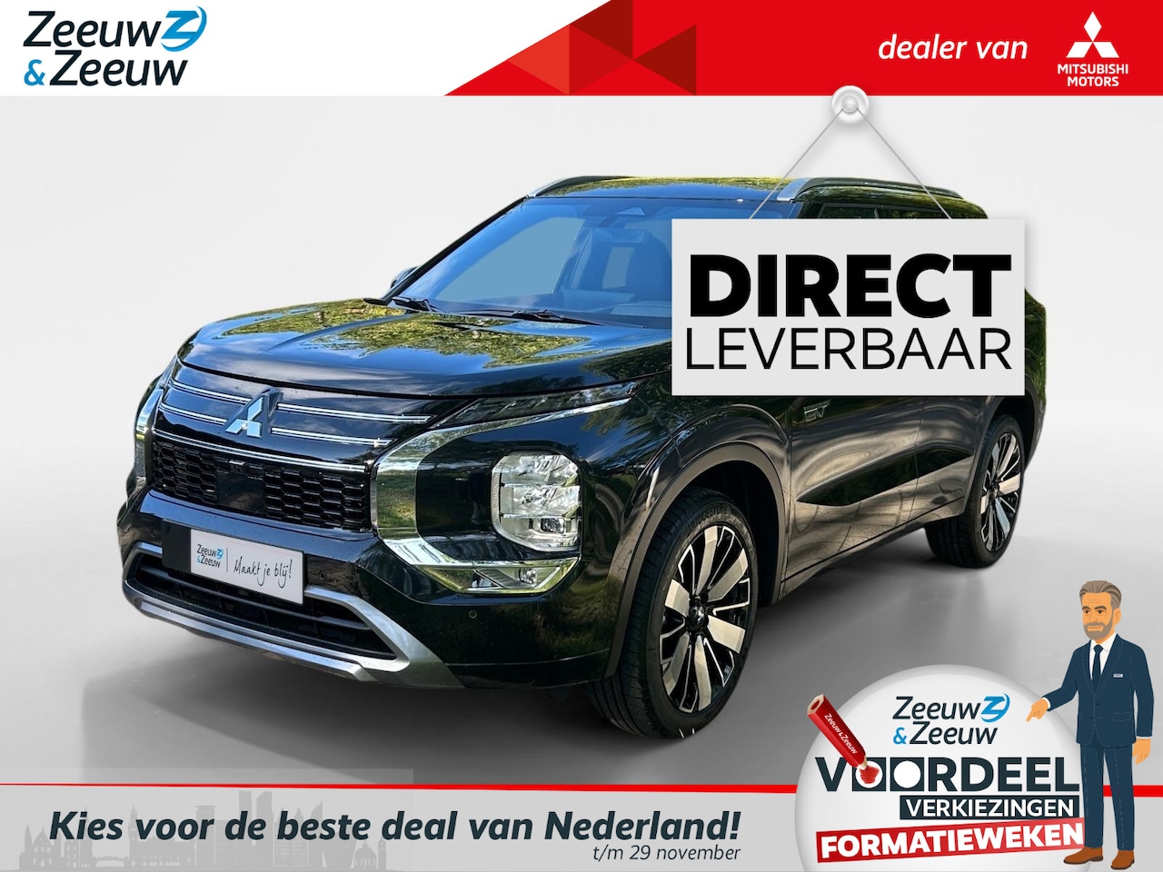 Mitsubishi Outlander - 2.4 PHEV Instyle+ | NIEUW MODEL | 5000 EURO KORTING| NU DIRECT LEVEBAAR | 8 JAAR GARANTIE - AutoWereld.nl