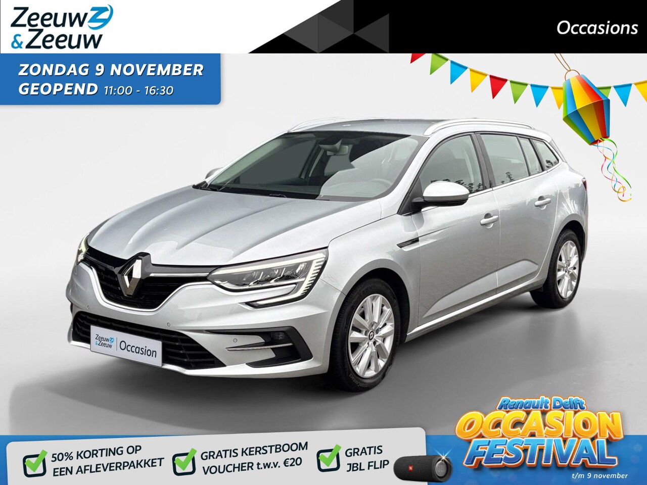 Renault Mégane Estate - 140PK TCe Equilibre | Trekhaak (1700KG) | Navi | Climate Control | Cruise Control | Apple - AutoWereld.nl