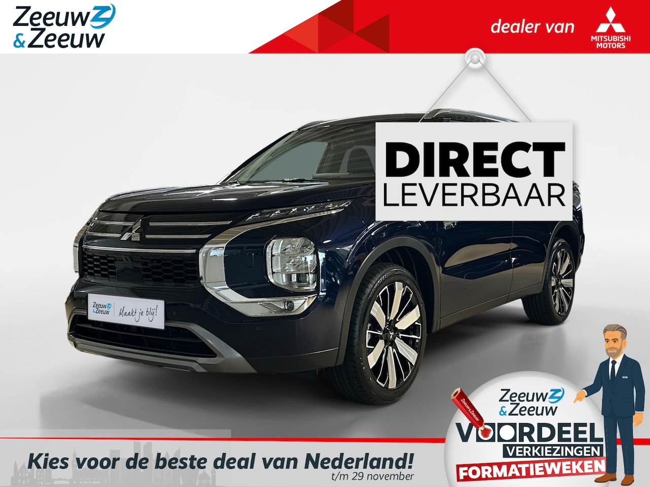 Mitsubishi Outlander - 2.4 PHEV First Edition | NIEUW MODEL | 5000 EURO KORTING| NU DIRECT LEVEBAAR | 8 JAAR GARA - AutoWereld.nl