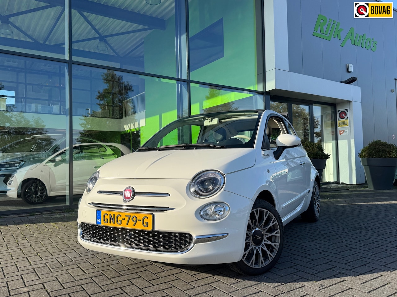 Fiat 500 C - 1.0 Hybrid Dolcevita * Cruise Control * Stoelverwarming * Half Leer - AutoWereld.nl