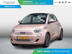 Fiat 500e - La Prima 42 kWh Cabrio | Apple Carplay - Android Auto | Leer | 17" LM velgen|