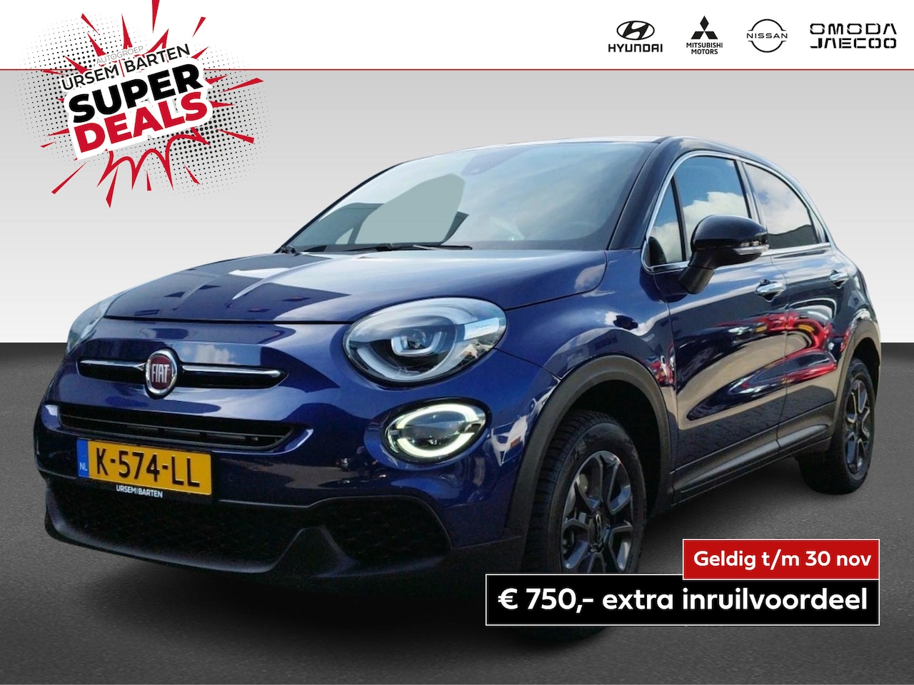 Fiat 500 X - 1.3 GSE Lounge | automaat | 150PK | 4 nieuwe banden navigatie | LED | Apple Carplay//Andro - AutoWereld.nl