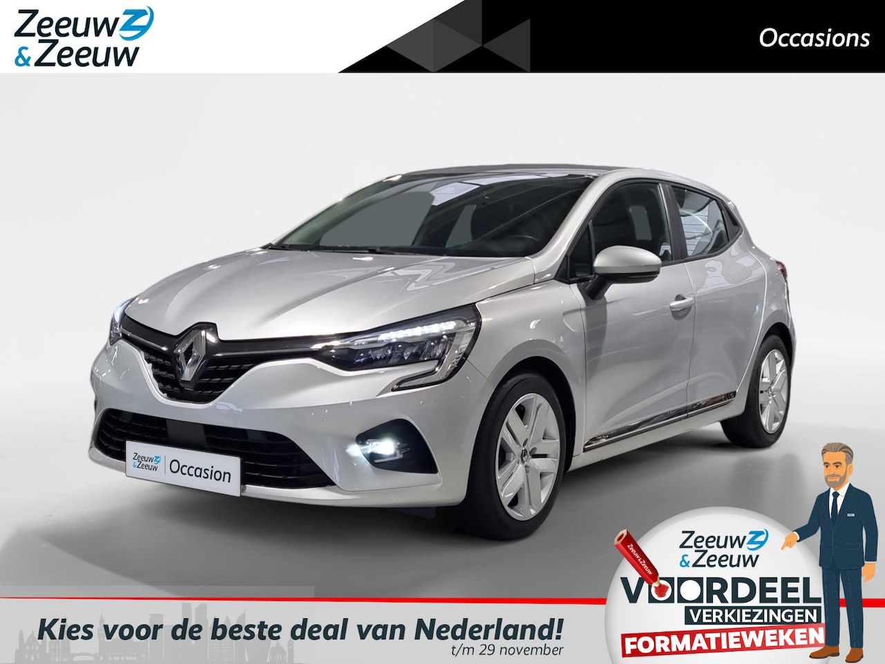 Renault Clio - 1.6 E-Tech Hybrid 140 Business Zen * Automaat * Carplay * Navigatie * Cruise Control * 12 - AutoWereld.nl