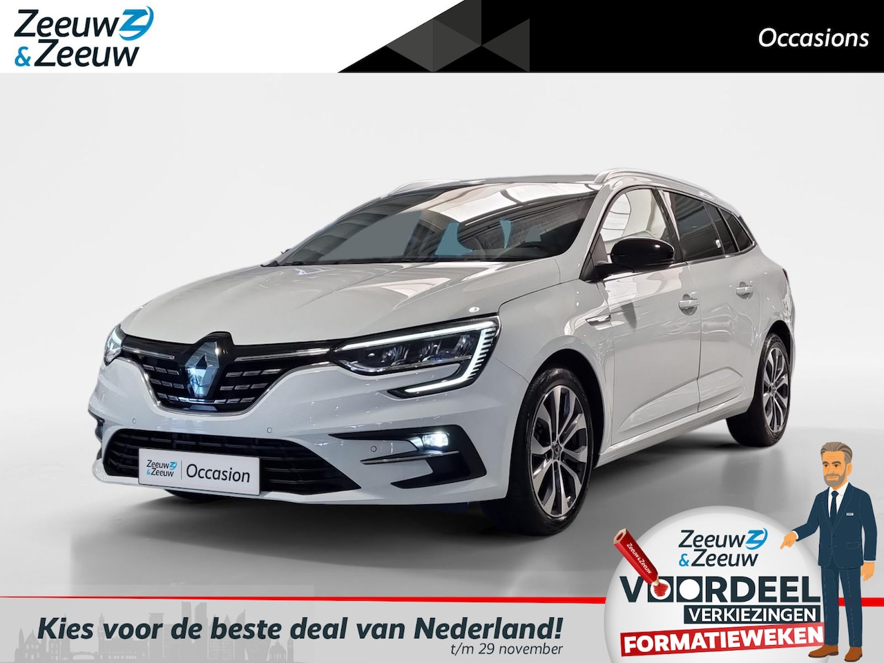 Renault Mégane Estate - 1.3 TCe 140 Techno * Automaat * Winterpack * Carplay * Navigatie * Achteruit Camera * LM V - AutoWereld.nl