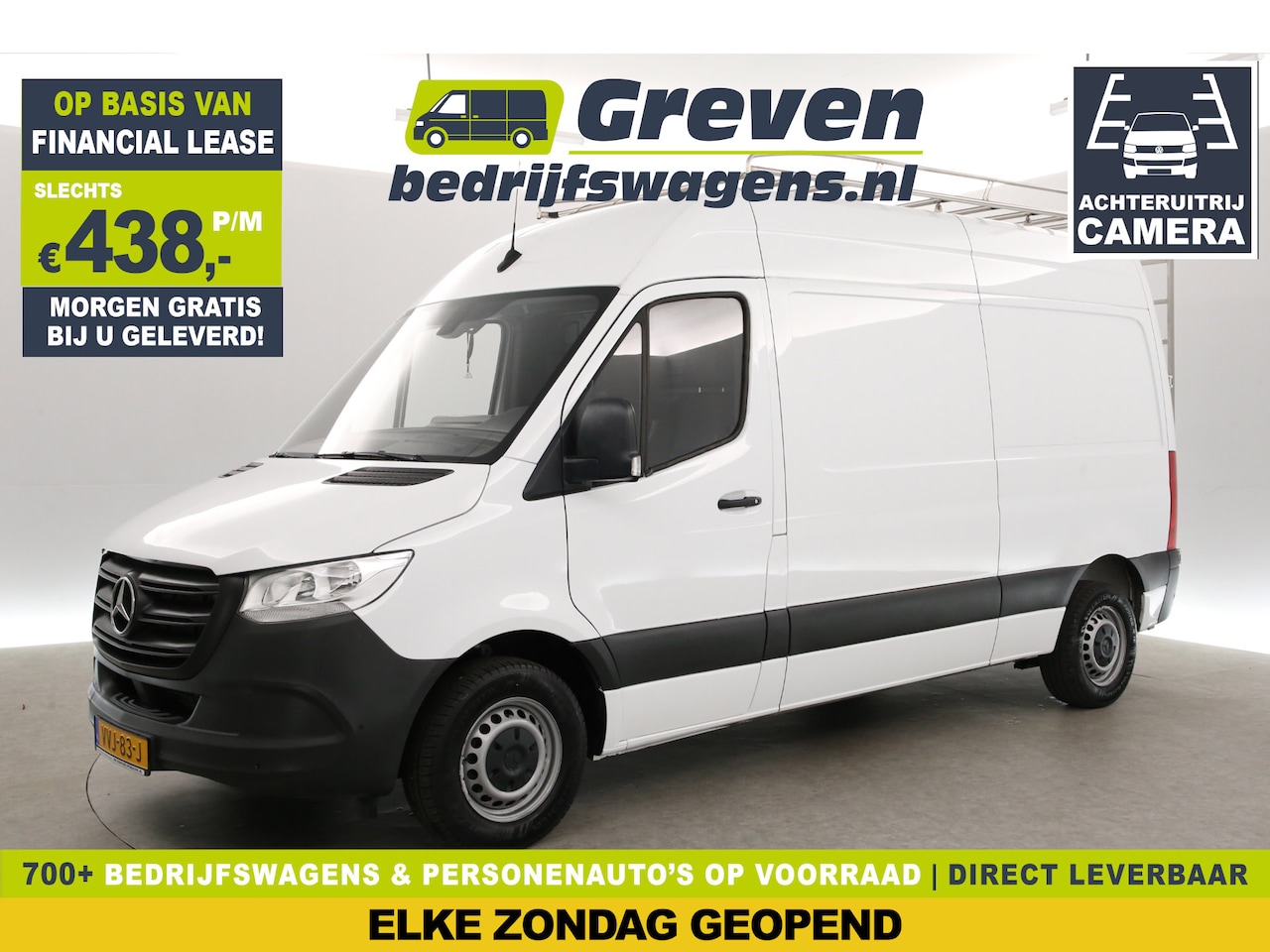 Mercedes-Benz Sprinter - 315 CDI L2H2 | Airco | Camera | Cruise | Carplay | 3-Zits | Trekh. | Imperiaal | Parkeerse - AutoWereld.nl