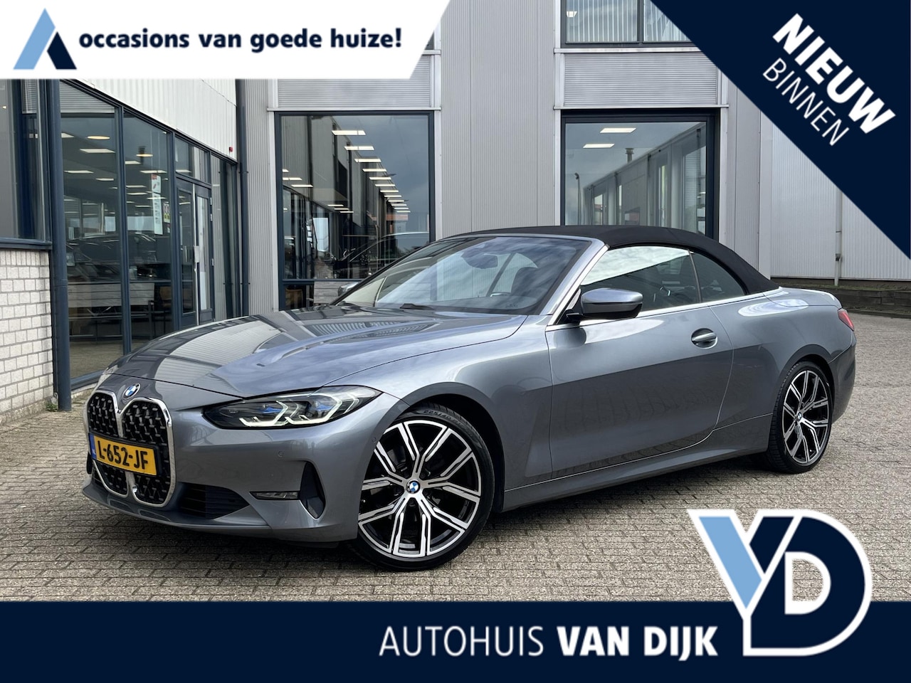 BMW 4-serie Cabrio - 420i High Executive | NL Auto/2e Eig./Voll.Historie/Navi/Leder/Head-Up/Clima/Cruise/Apple - AutoWereld.nl