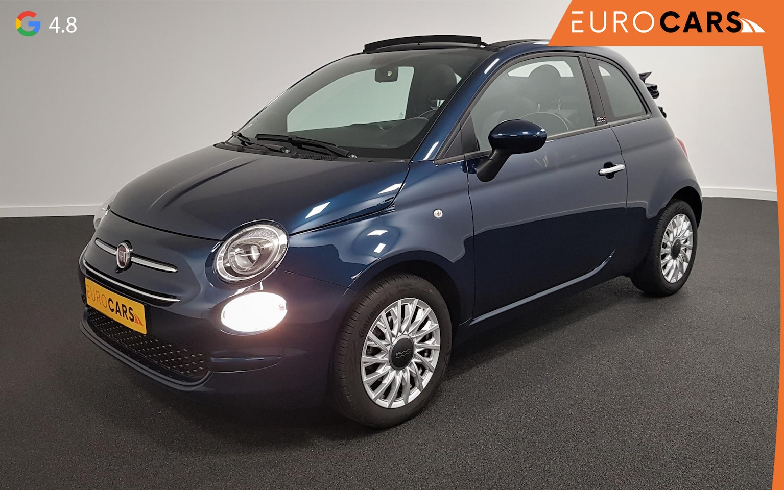 Fiat 500 C - 1.0 Hybrid Lounge Plus Navigatie Cruise Control Parkeer Sensoren Climate Control DAB Licht - AutoWereld.nl