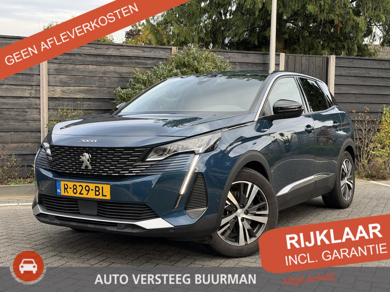 Peugeot 3008 - Blue Lease Allure 1.6 HYbrid 225PK e-EAT8 Automaat Navigatie, Achteruitrijcamera, Keyless, - AutoWereld.nl