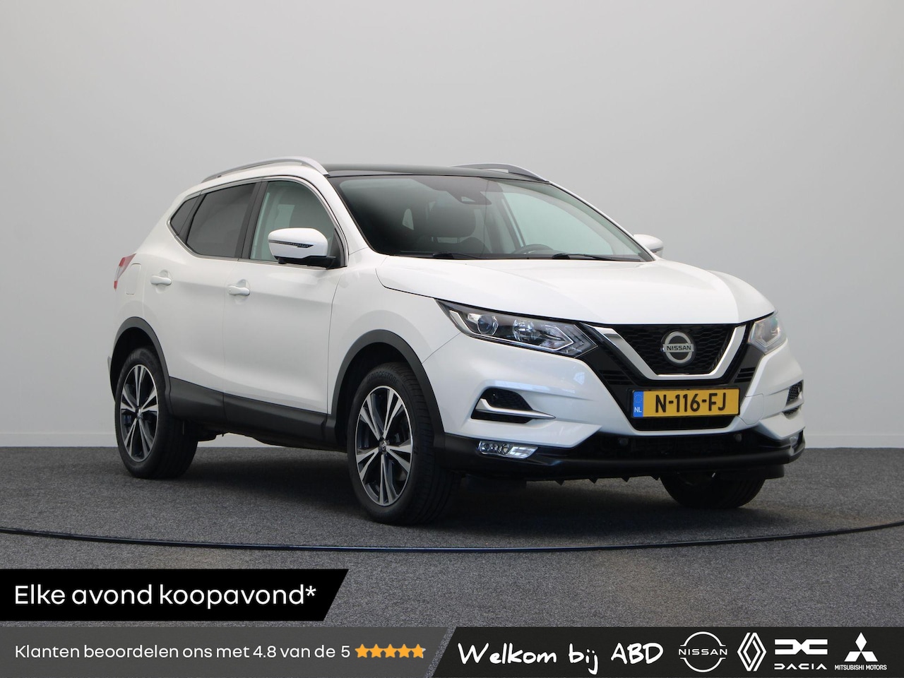 Nissan Qashqai - 1.3 DIG-T N-Connecta | Panoramadak | Rondomzicht Camera | Trekhaak | Apple Carplay & Andro - AutoWereld.nl