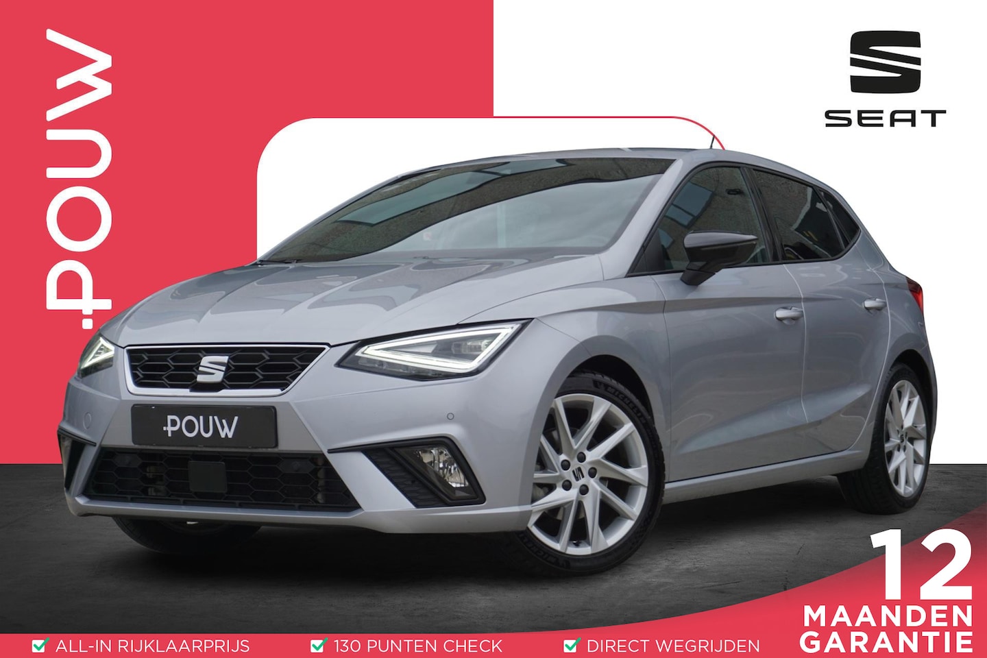 SEAT Ibiza - 1.0 EcoTSI 110pk DSG FR | 17" Velgen | Smartlink | LED | Climate Control - AutoWereld.nl