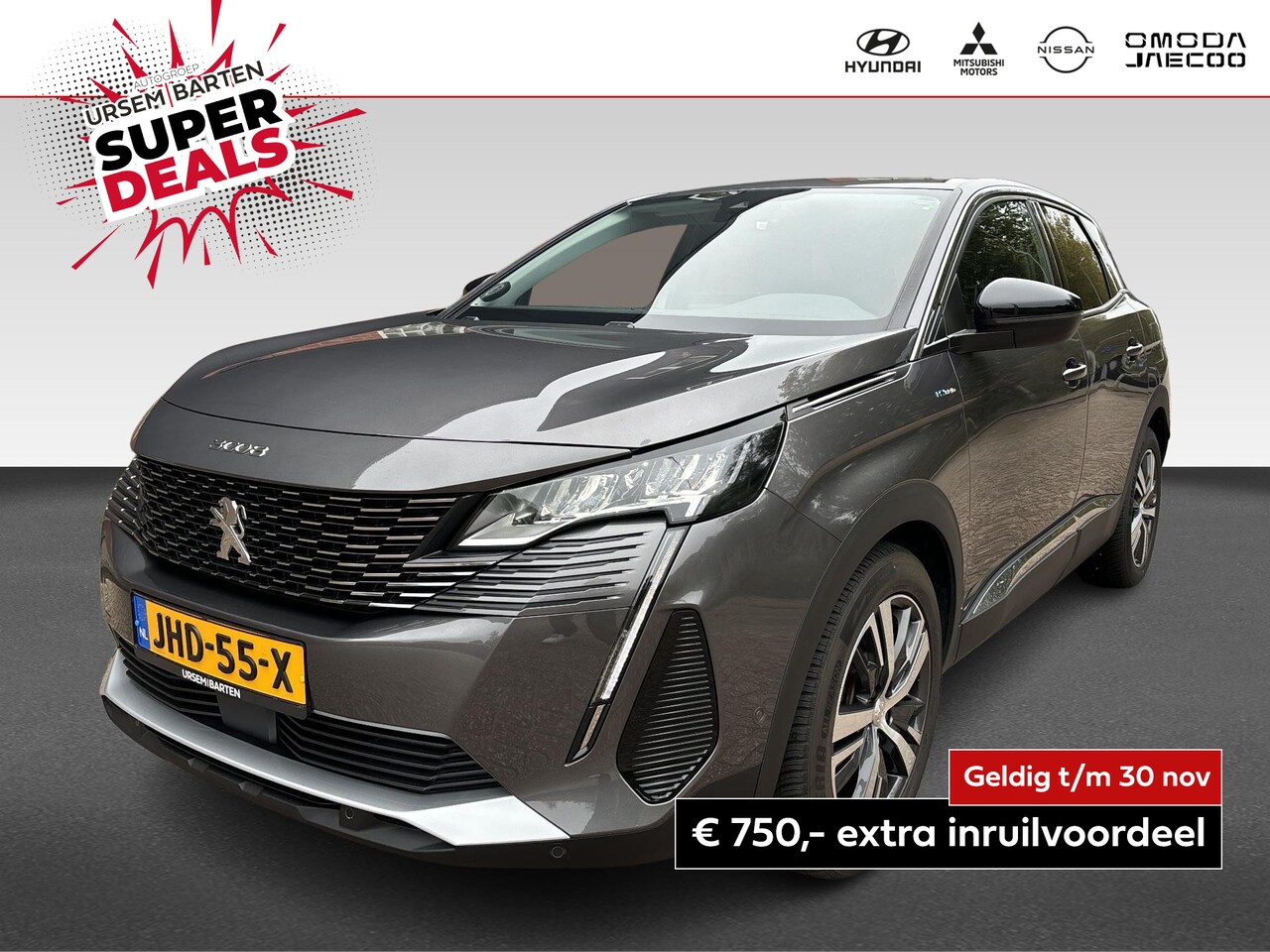 Peugeot 3008 - 1.6 HYbrid 225 Allure Pack Business Automaat | Achteruitrijcamera - AutoWereld.nl