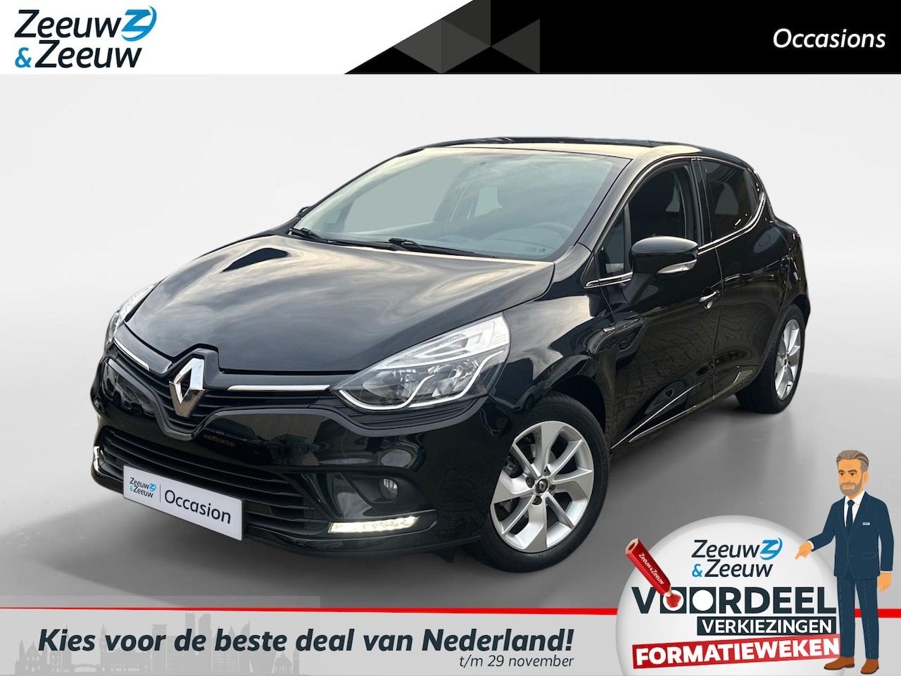 Renault Clio - 0.9 TCe Limited | Navigatie | Cruise Control | Parkeersensoren | Airco | 12 maanden garant - AutoWereld.nl