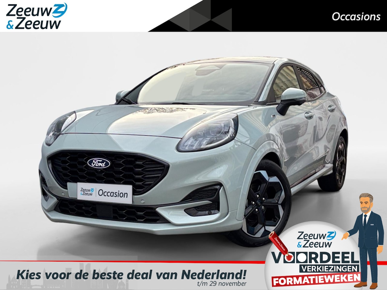Ford Puma - ST-Line X Automaat 155Pk | Panoramadak | Adaptieve Cruise Control | Dodehoek Detectie | Wi - AutoWereld.nl