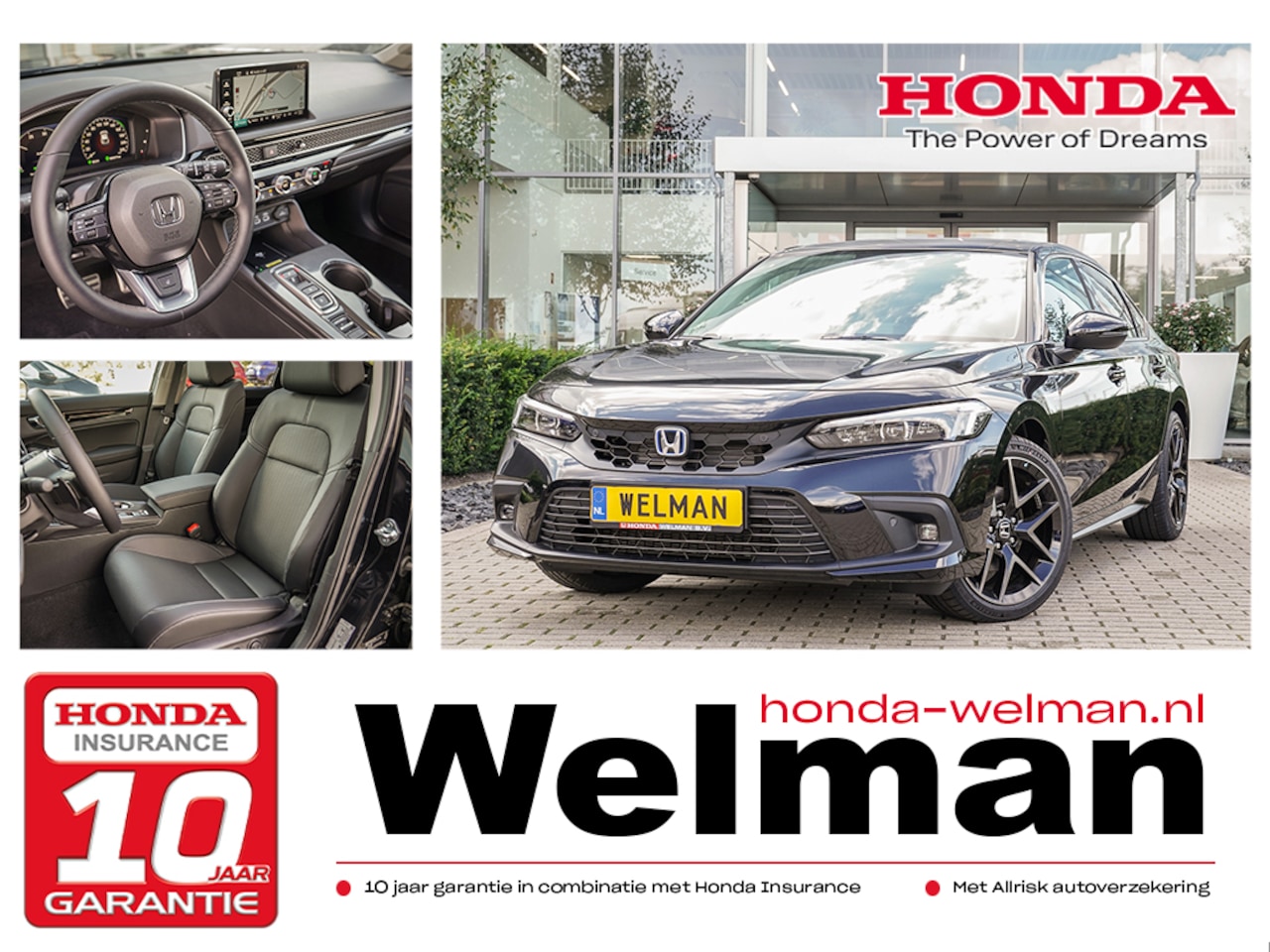 Honda Civic - 2.0i e:HEV ADVANCE - NIEUW - FULL HYBRID - AUTOMAAT - AutoWereld.nl