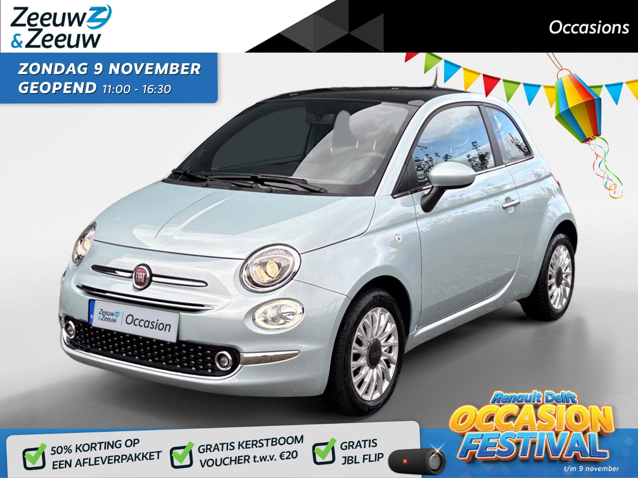 Fiat 500 - 70PK Hybrid Dolcevita Finale | 1e eigenaar | Panorama Dak | Airco | Navi | Apple CarPlay/A - AutoWereld.nl