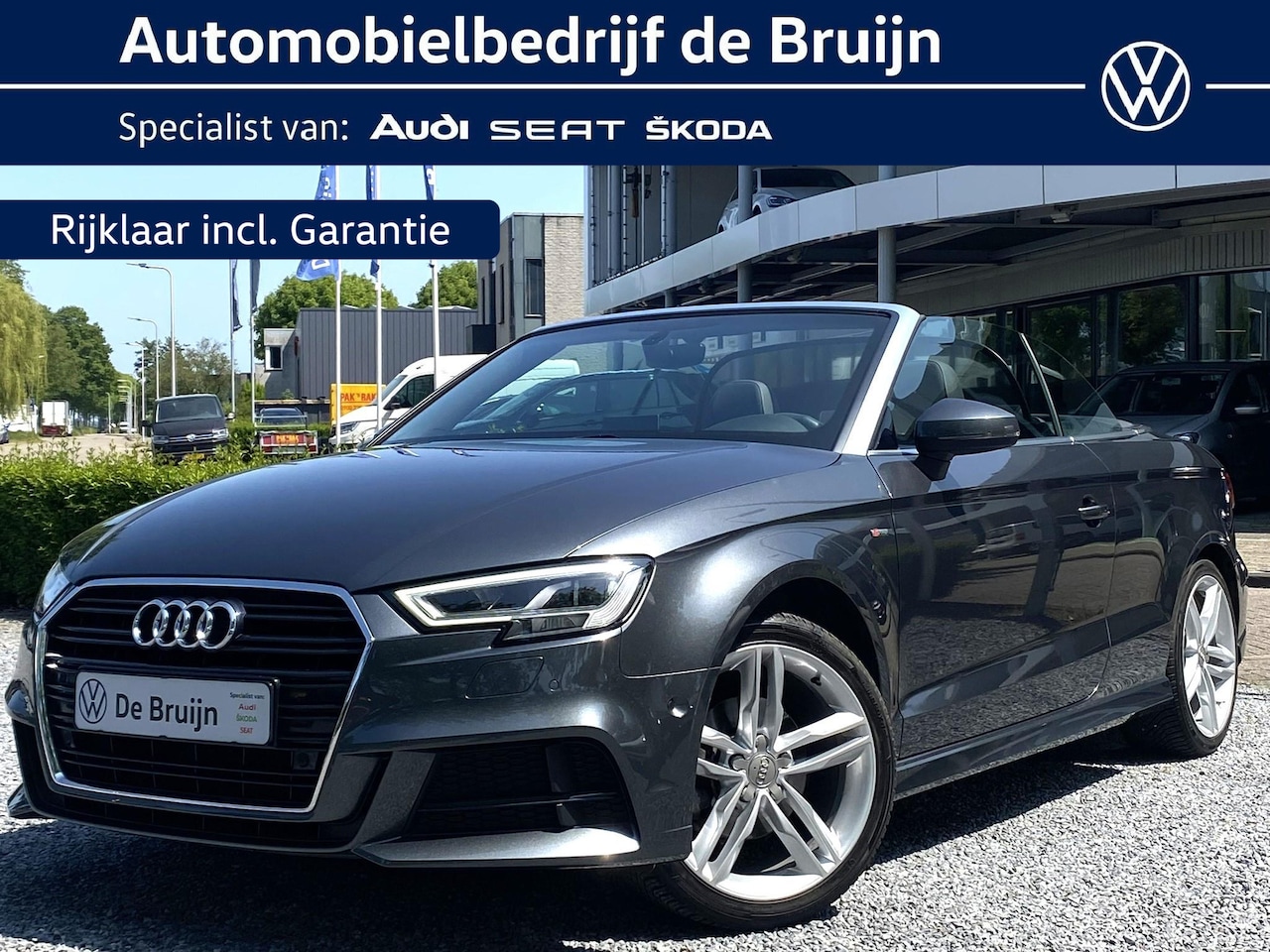 Audi A3 Cabriolet - 1.5 TFSI 150pk Aut. S-Line (2x) (Trekhaak,Camera,Nekverw,Virtual,Navi) - AutoWereld.nl