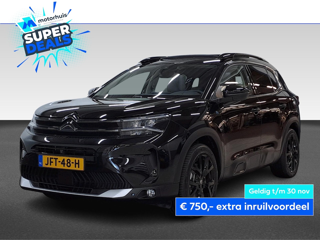 Citroën C5 Aircross - 1.6 HYBRID 180PK PHEV MAX NAVI TEL CAMERA LED PANO SCHUIFDAK 19INCH BLACK - AutoWereld.nl