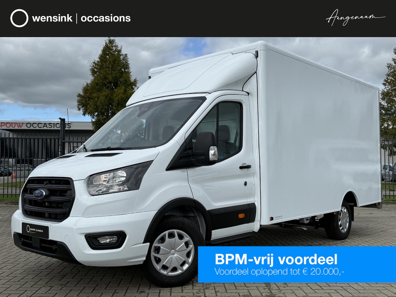 Ford Transit - 350 2.0 TDCI | L4 H1 | TREND | BAKWAGEN KARHOF GESLOTEN BAK INCL. OVERLOOP KLEP | UIT VOOR - AutoWereld.nl