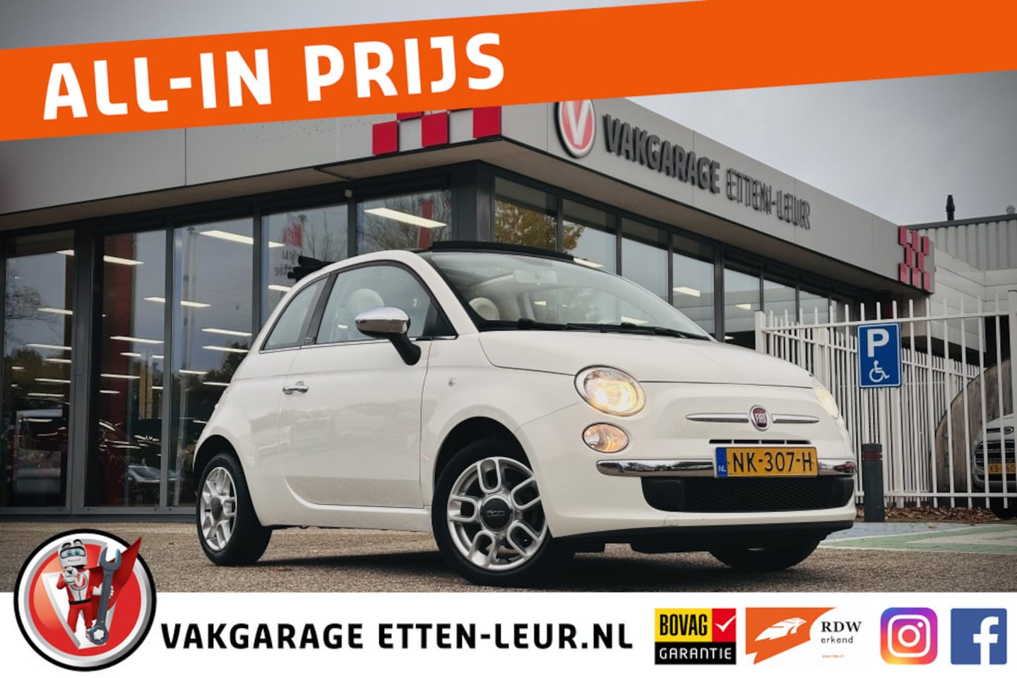 Fiat 500 C - 1.2 Lounge Cabrio | PARKEERSENSOREN | AIRCO - AutoWereld.nl