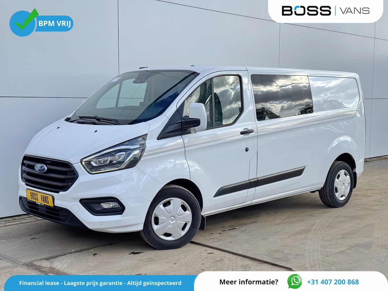 Ford Transit Custom - 2.0 130PK Automaat L2H1 Dubbele Cabine Adaptieve Cruise Control Airco Trekhaak Stoelverwar - AutoWereld.nl