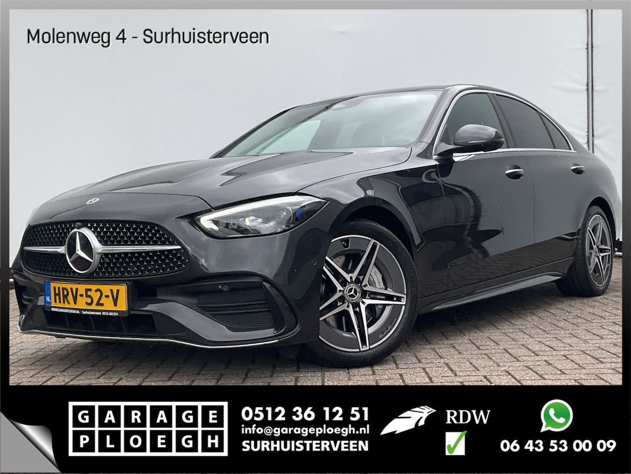Mercedes-Benz C-klasse - 220 D AMG Line Stoel.electr.Verw Sfeerverl, Hybride Nieuwstaat Grafietgrijs metalliclak - AutoWereld.nl