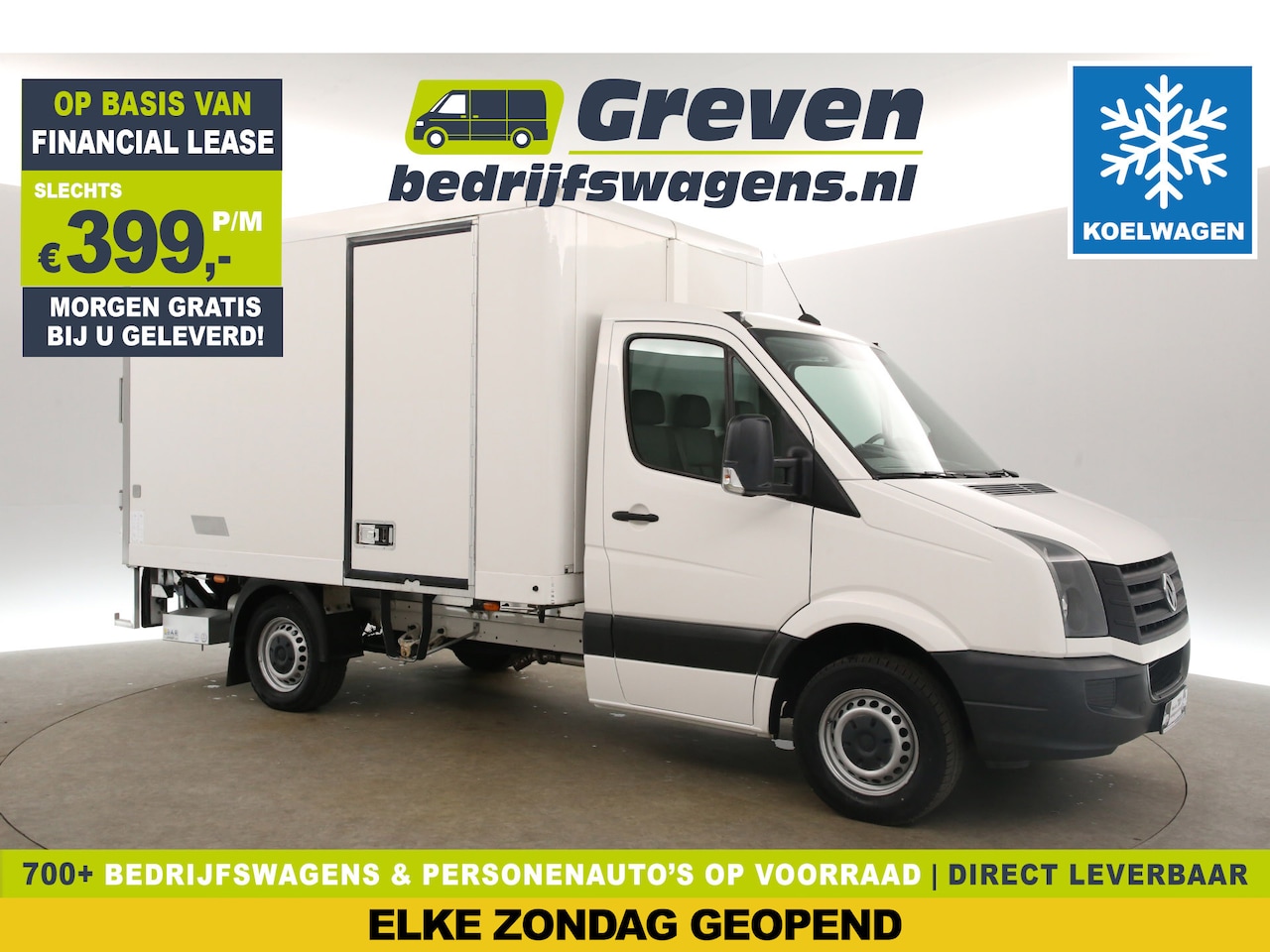 Volkswagen Crafter - 35 2.0 TDI L3.40m Koelwagen 0° C | NACHTKOELING | Zijdeur | Laadklep | Bakwagen | Koelauto - AutoWereld.nl