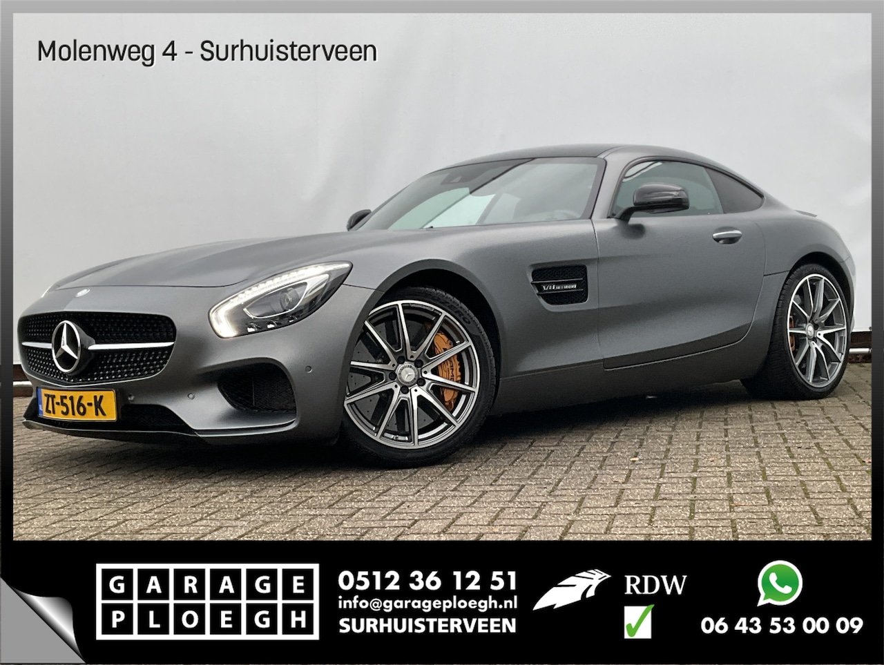 Mercedes-Benz AMG GT - 4.0 S TURBO 510pk Frozen-Grey Pano. Keramic Burmester - AutoWereld.nl