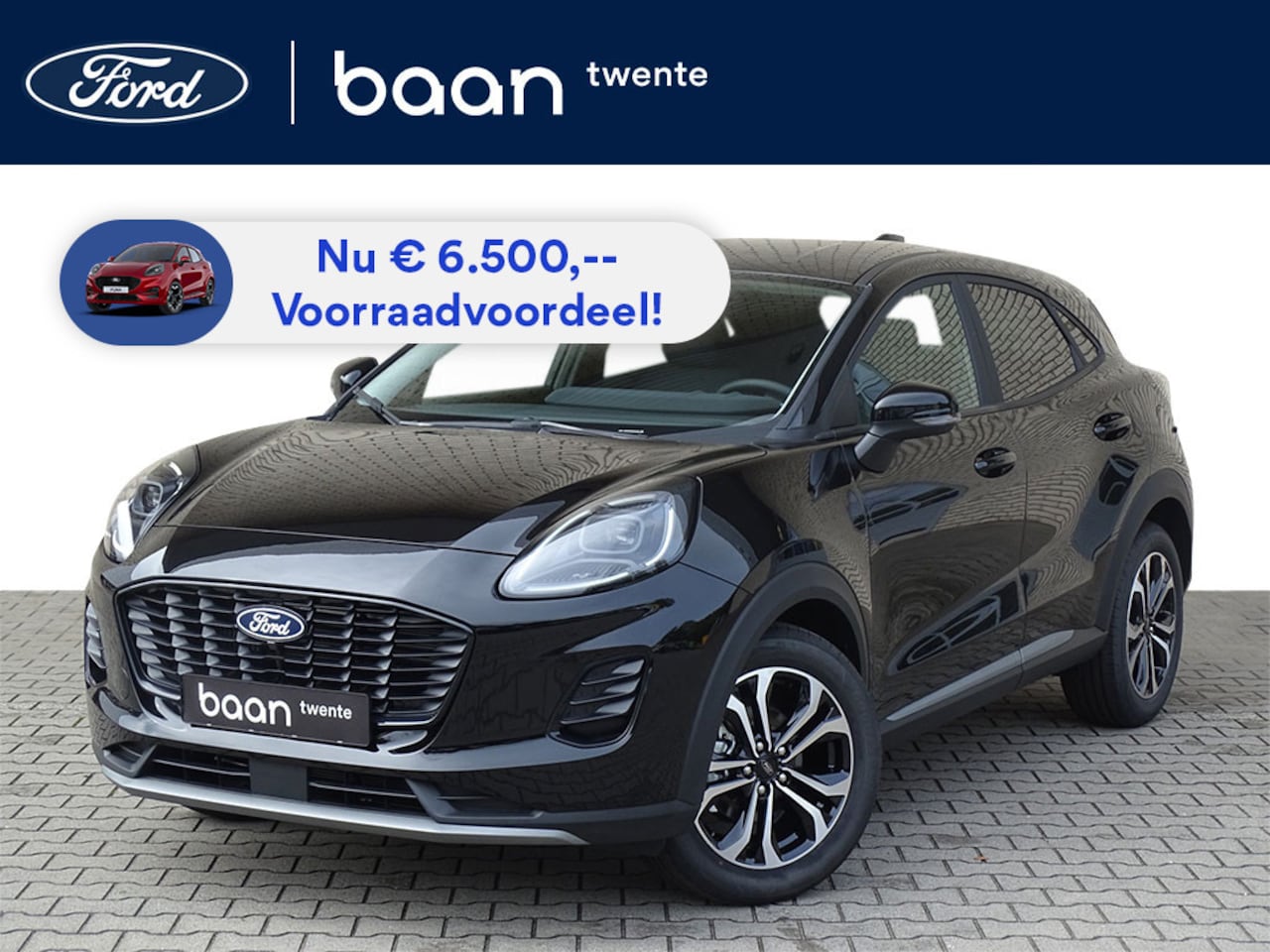 Ford Puma - 125pk Mild Hybride Titanium Automaat | € 6.500,- VOORDEEL* | winterpack | agate black | ui - AutoWereld.nl