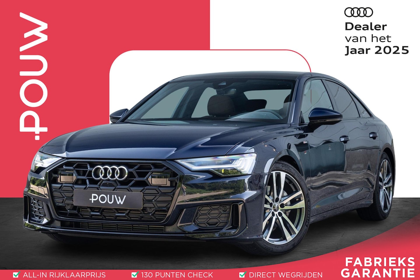 Audi A6 Limousine - 40 TFSI 204pk S Edition Competition | Panoramadak | B&O | HD Matrix | Optiek Zwart | Stoel - AutoWereld.nl