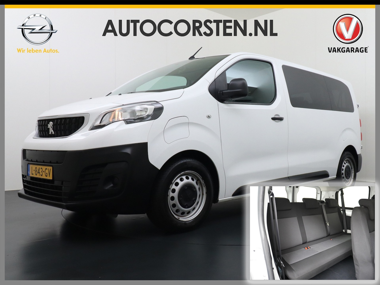 Opel Vivaro-e - Peugeot EV 50kWh 9-Persoons Airco Navi* Apple Carplay Android Auto Cruise Control 3 Zitrij - AutoWereld.nl
