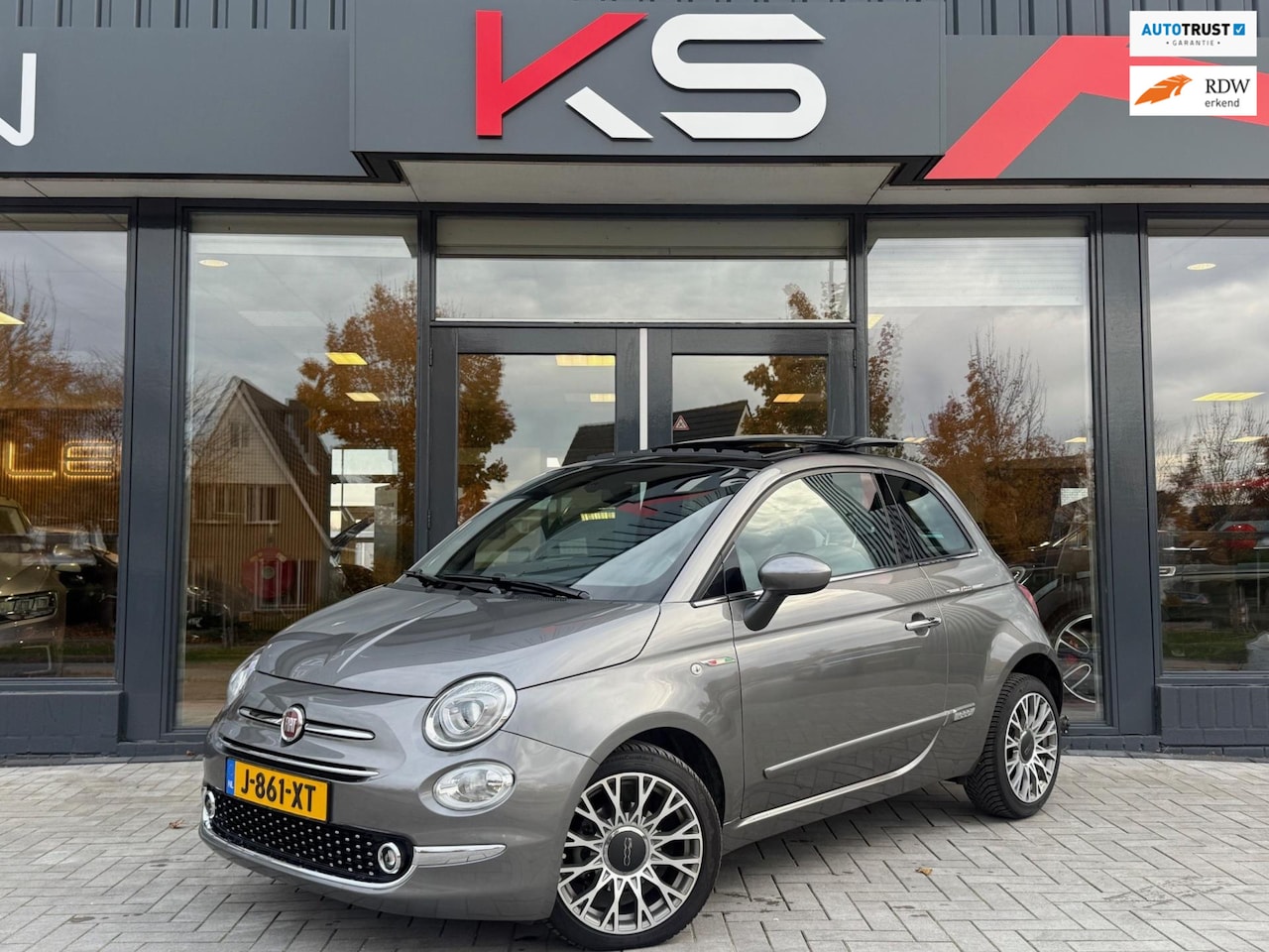 Fiat 500 - 1.0 Hybrid Launch Edition Pano Navi Pdc Leder Alcantara - AutoWereld.nl