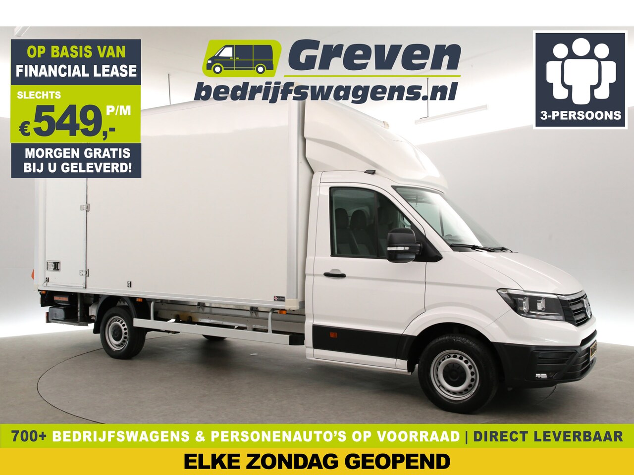 Volkswagen Crafter - 35 2.0 TDI | Bakwagen | Laadklep | Zijdeur | 3000KG Trekgew. | 3-Zits | Airco | Cruise | C - AutoWereld.nl