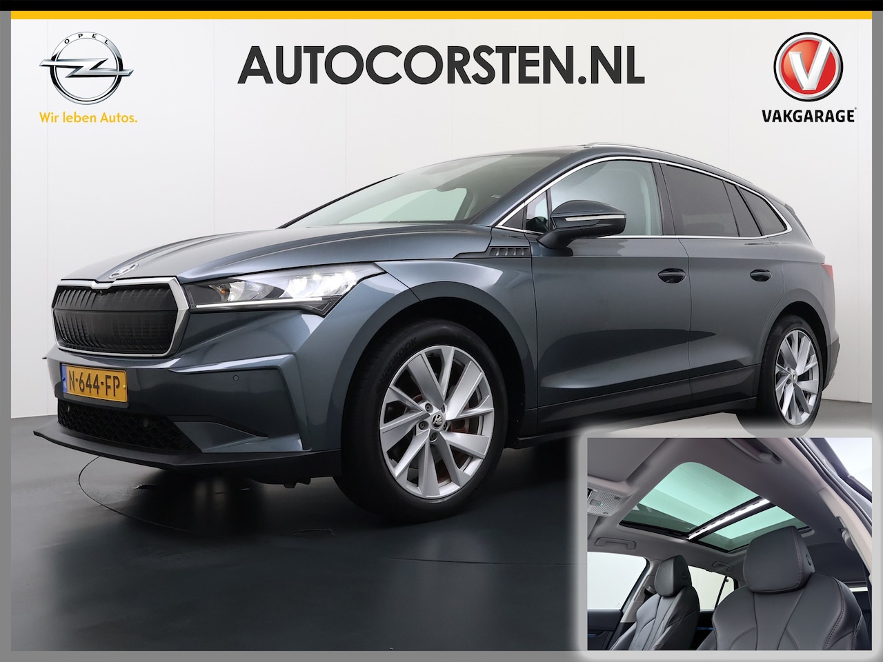 Skoda Enyaq iV - 80 204pk Leer+St+Verwarmd Pano-dak Trekhaak Adaptive Cruise PDC-a+v S.O.H. 94% 360°Camera - AutoWereld.nl