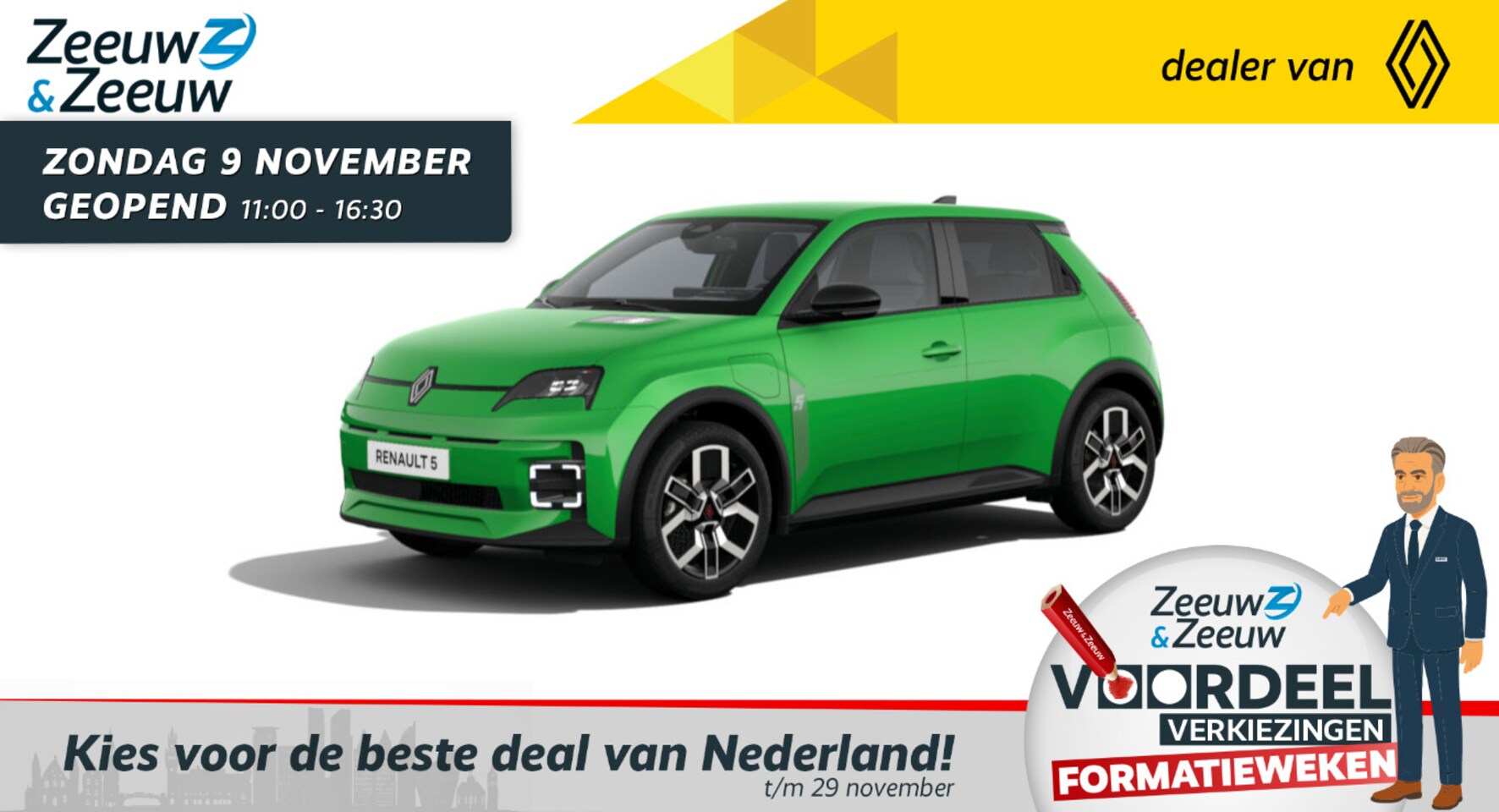 Renault 5 - Renault 5 Comfort Range Techno | De nieuwe Renault 5 | Auto van het Jaar 2025 | Nu bij Zee - AutoWereld.nl