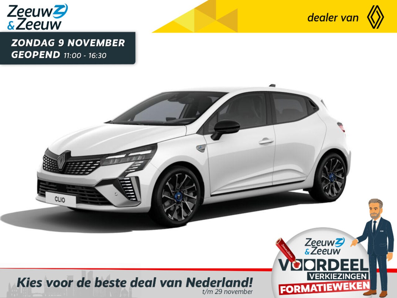 Renault Clio - E-Tech Full Hybrid 145 esprit Alpine | NU met € 3000,- Zeeuw en Zeeuw RUN OUT korting | + - AutoWereld.nl