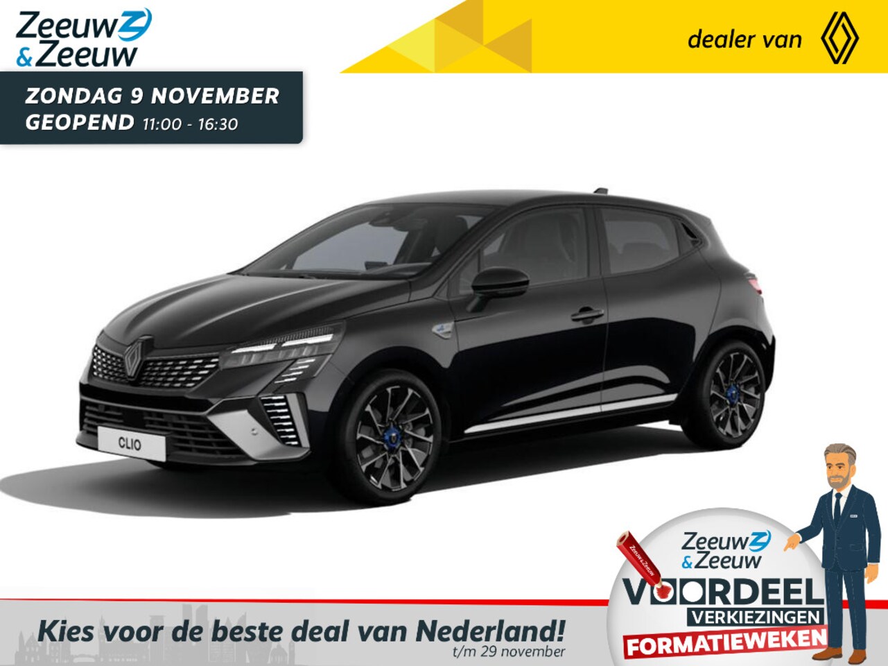 Renault Clio - E-Tech Full Hybrid 145 esprit Alpine | NU met € 3000,- Zeeuw en Zeeuw RUN OUT korting | + - AutoWereld.nl