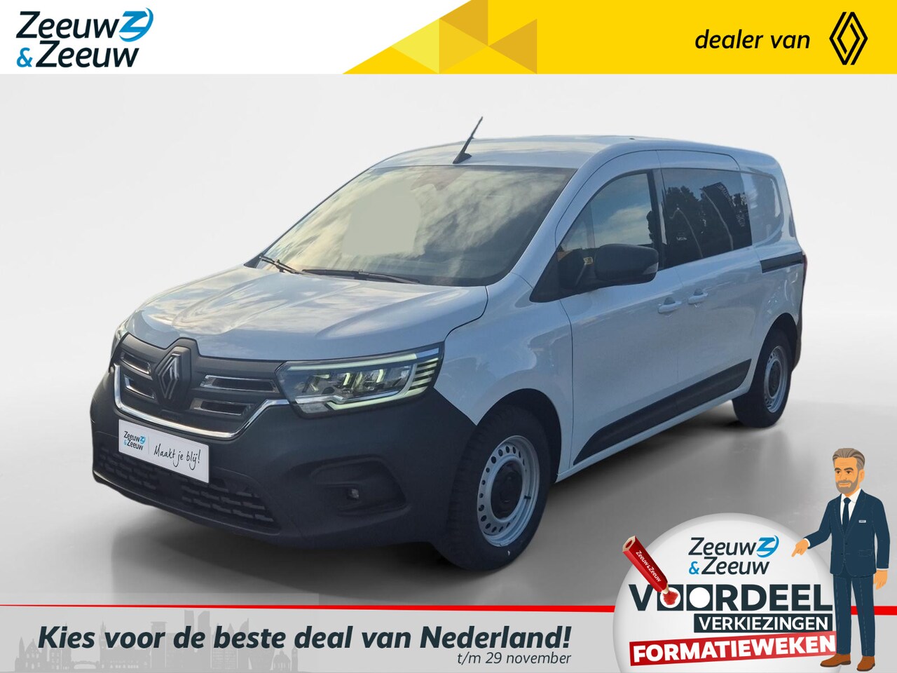 Renault Kangoo E-Tech - Advance L2 44 kWh | Allseason banden | Navigatie | PDC | Blindspot | Gratis Laadruimte bet - AutoWereld.nl