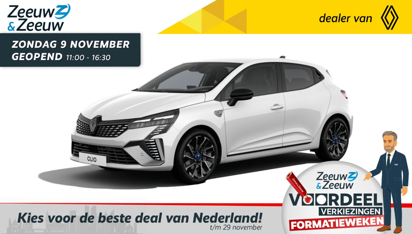 Renault Clio - E-Tech Full Hybrid 145 esprit Alpine | NU met € 3000,- Zeeuw en Zeeuw RUN OUT korting | + - AutoWereld.nl