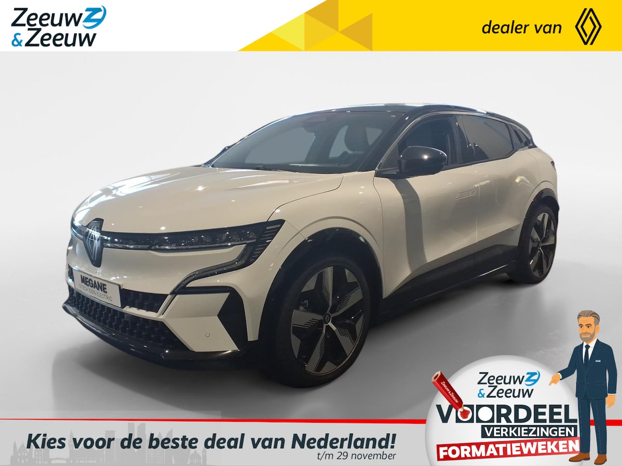 Renault Mégane E-Tech - comfort range Techno 60 kWh | LMV | Clima | Stoel/stuurverwarming | ACC | Carplay | Naviga - AutoWereld.nl