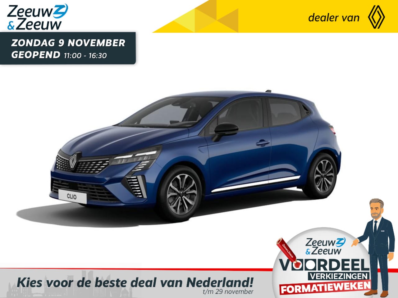 Renault Clio - E-Tech Full Hybrid 145 techno | NU met € 3000,- Zeeuw en Zeeuw RUN OUT korting | + 5 jaar - AutoWereld.nl