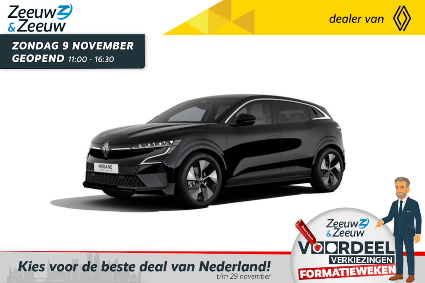 Renault Mégane E-Tech - comfort range techno 60 kWh MY25 | NU nog leverbaar tegen 17% bijtelling en met € 3.000,- - AutoWereld.nl