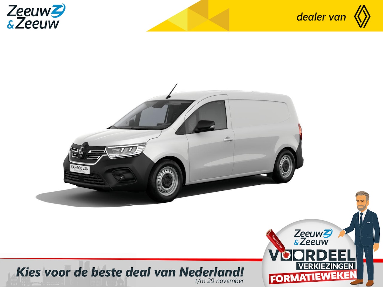 Renault Kangoo E-Tech - Advance L2 44 kWh * GRATIS UPGRATE NAAR LENGTE 2 * Zeeuw & Zeeuw korting 9,5 % * 0 % finan - AutoWereld.nl