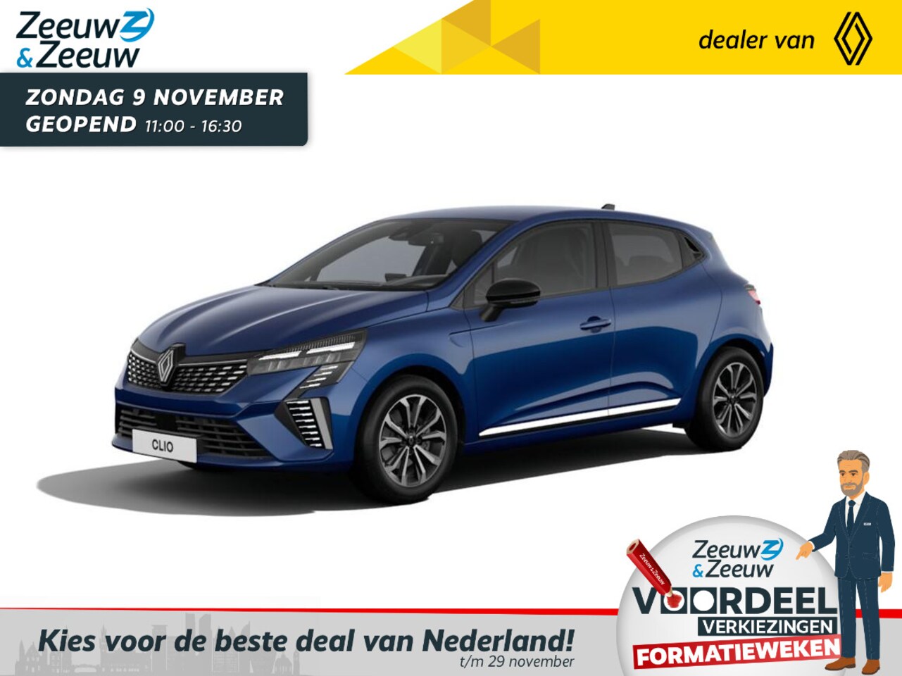 Renault Clio - E-Tech Full Hybrid 145 techno | NU met € 3000,- Zeeuw en Zeeuw RUN OUT korting | + 5 jaar - AutoWereld.nl
