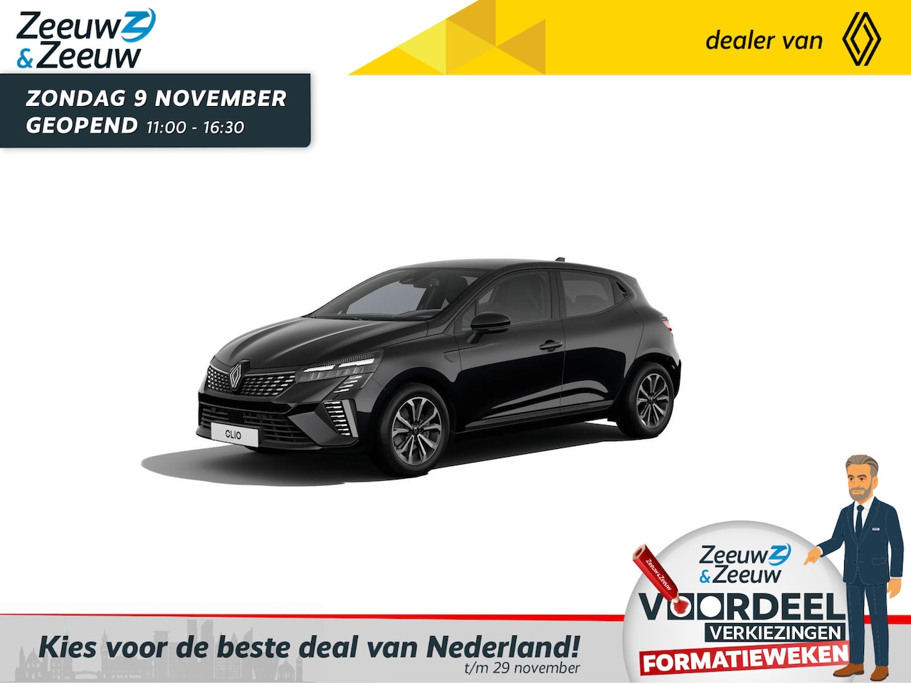 Renault Clio - E-Tech Full Hybrid 145 Techno | NU met € 3000,- Zeeuw en Zeeuw RUN OUT korting | + 5 jaar - AutoWereld.nl