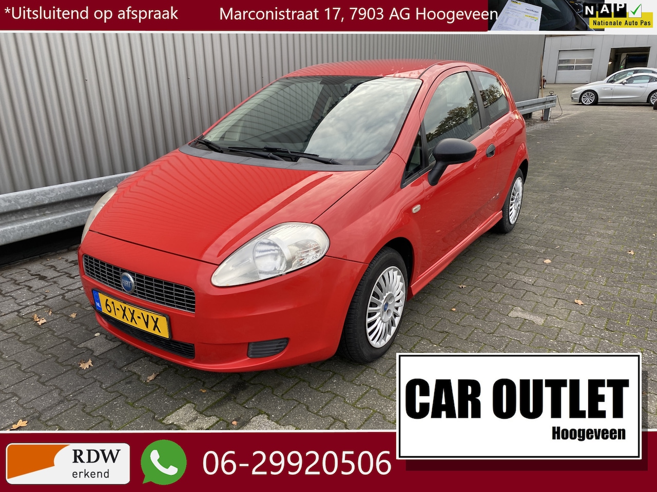 Fiat Grande Punto - 1.2 Active Airco, Sony Audio & z.g.a.n. APK – Inruil Mogelijk – - AutoWereld.nl