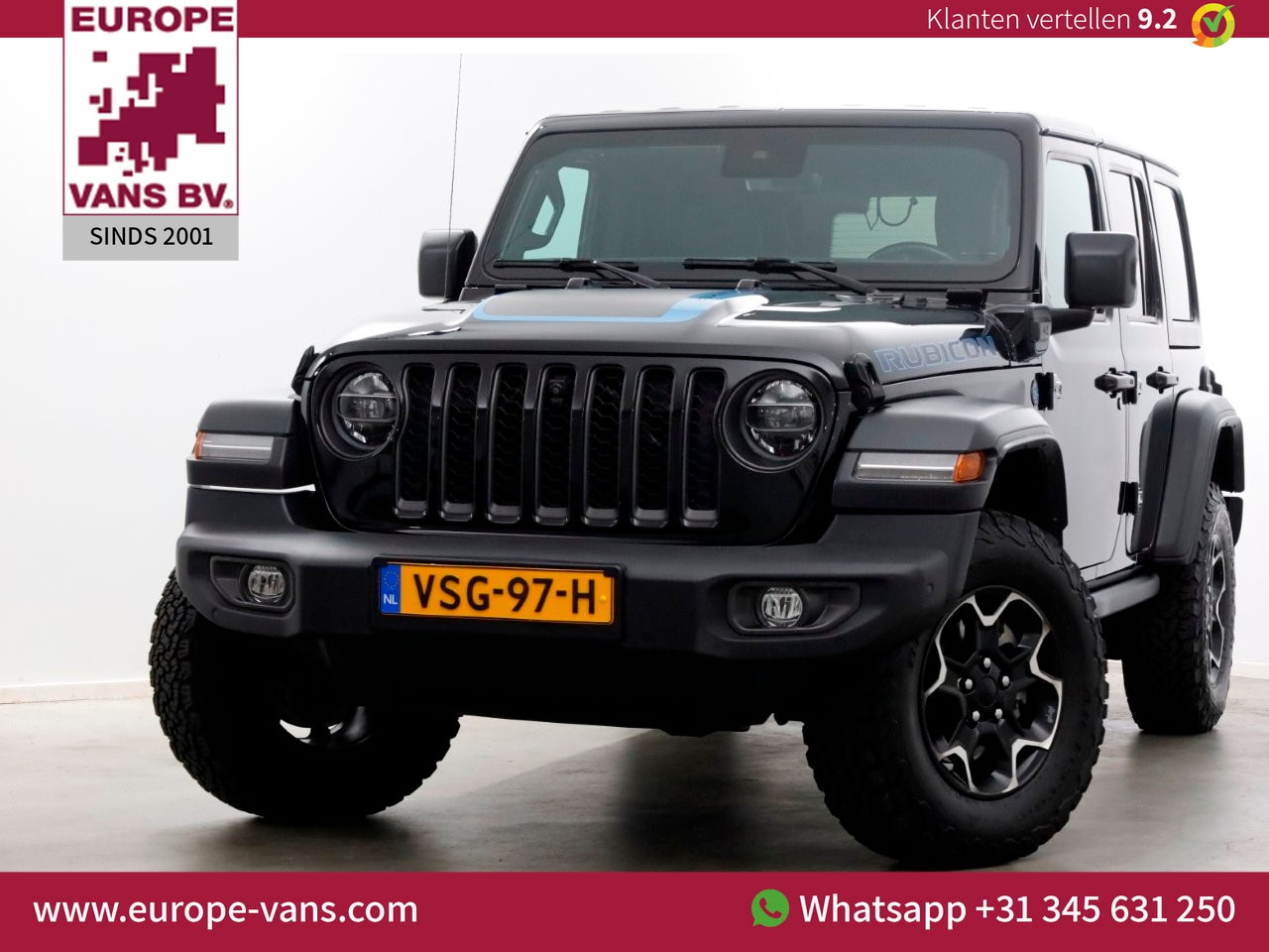 Jeep Wrangler Unlimited - 4xe 380pk RUBICON 4x4 Automaat Plug-In Hybride Grijs Kenteken 10-2021 - AutoWereld.nl