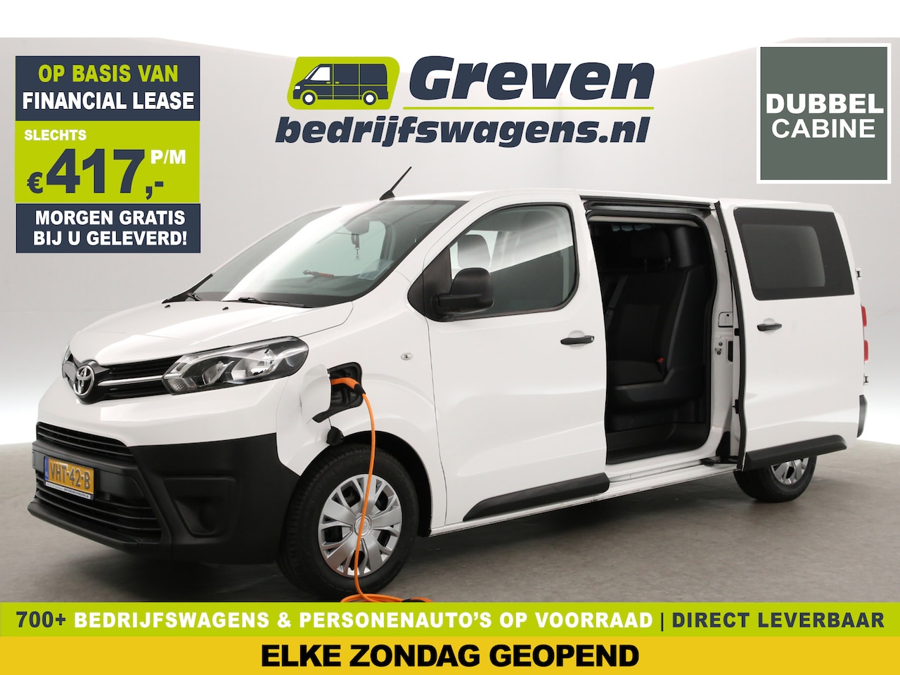 Toyota ProAce - Extra Range 75 kWh L3H1 | Dubbele Cabine | Elektrisch | Airco | Cruise | Carplay | 2xSchui - AutoWereld.nl